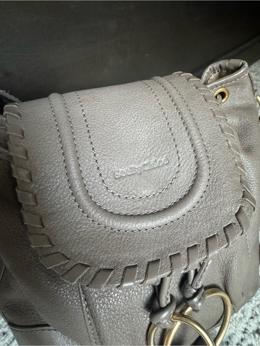 See By Chloé Gray Tassel Leather Crossbody - Picture 2 of 14